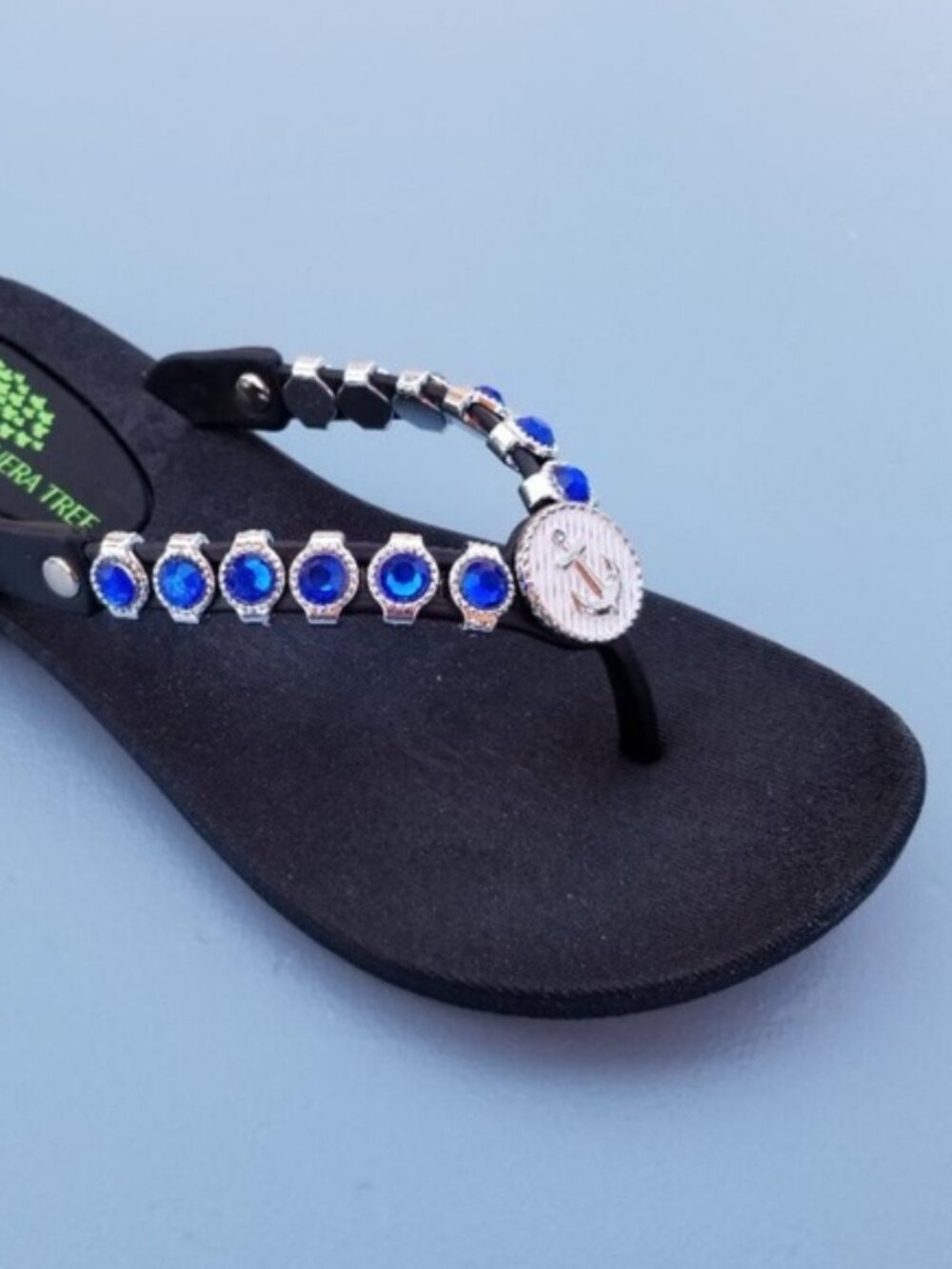 "Jasmine" Beautiful Crystal Flip Flops Sandals SUPER COMFY Sizes 6, 7, 8 & 10